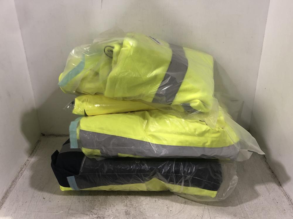 Lot 934  
            Chesterfield SR45 - Parcel Delivery Only 

                
4X ASSORTED WORK WEAR TO INCLUDE PORTWEST YELLOW HI VIS FLEECE UK M (LOCATION: D5)