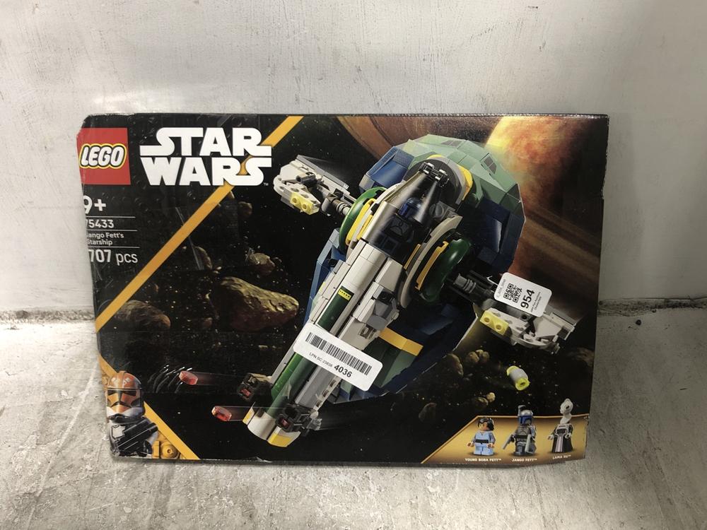 Lot 954  
            Chesterfield SR45 - Parcel Delivery Only 

                
LEGO STARWARS JANGO FETT'S STARSHIP 75433 (LOCATION: D6)
