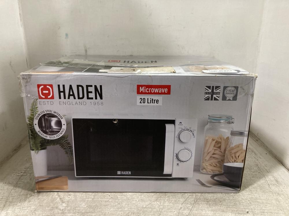 Lot 963  
            Chesterfield SR45 - Parcel Delivery Only 

                
HADEN 20 LITRE MICROWAVE (LOCATION: D7)