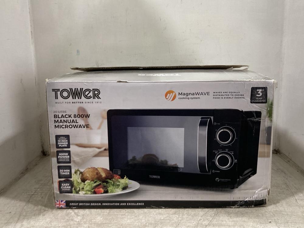 Lot 981  
            Chesterfield SR45 - Parcel Delivery Only 

                
TOWER BLACK 800W MANUAL MCROWAVE (LOCATION: D7)