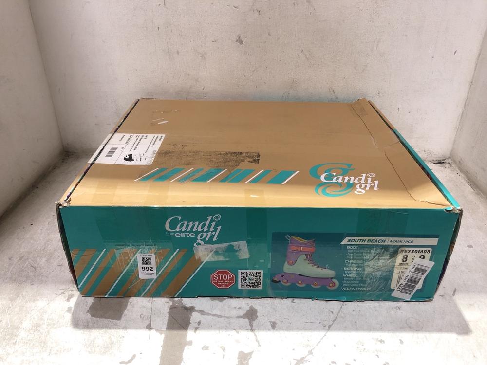 Lot 992  
            Chesterfield SR45 - Parcel Delivery Only 

                
CANDI BY ED ELITE GRL SOUTH BEACH/MIAMI NICE ROLLER SKATES UK 8 (LOCATION: D8)