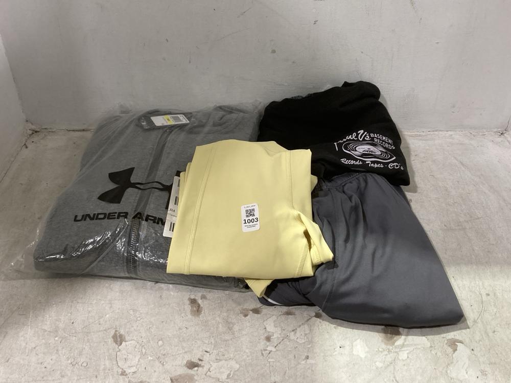 Lot 1003  
            Chesterfield SR44 - Parcel Delivery Only 

                
4 X ASSORTED ITEMS TO INCLUDE FULL ZIP FLEECE SIZE MEDIUM (LOCATION: D7)