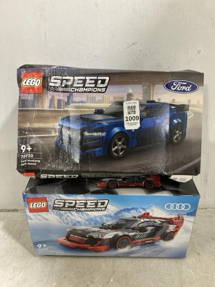 Lot 1009  
            Chesterfield SR44 - Parcel Delivery Only 

                
2 X LEGO SPEED CHAMPIONS SET (LOCATION: D7)