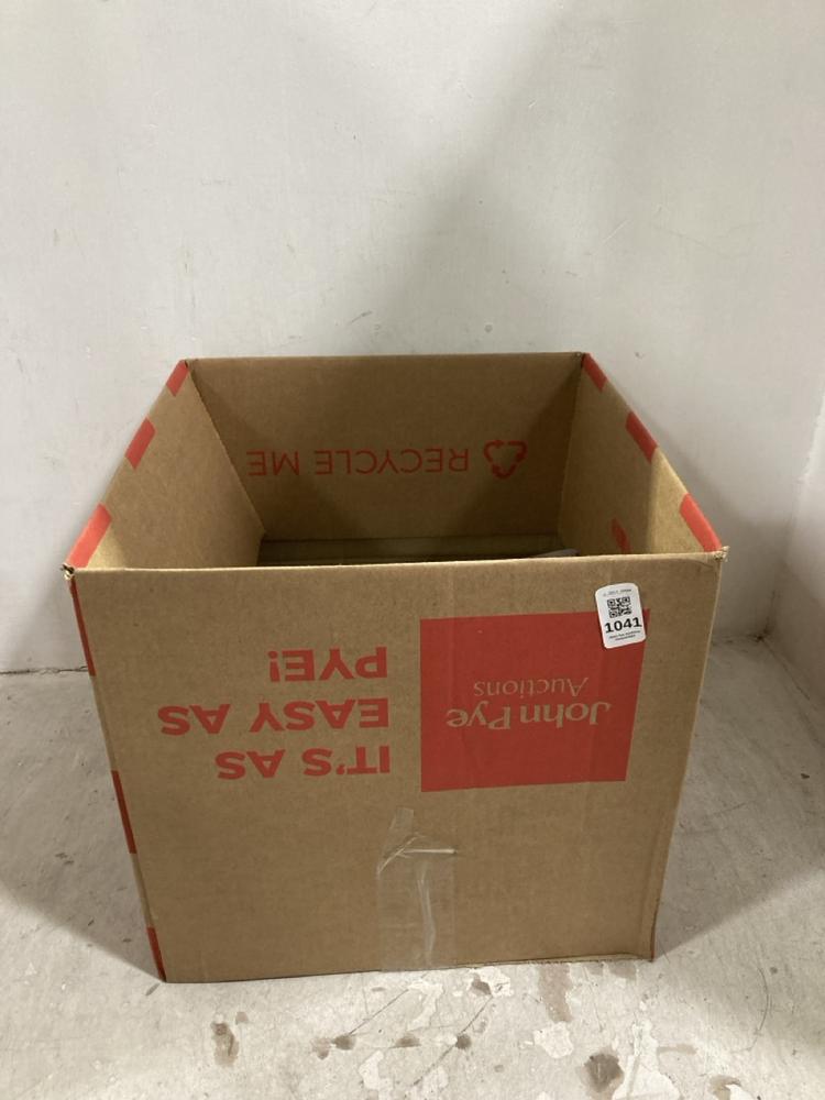 Lot 1041  
            Chesterfield SR44 - Parcel Delivery Only 

                
BOX OF ASSORTED ITEMS TO INCLUDE CHILDREN'S OSPREY REEF SHOES SIZE UK 13 (LOCATIO...