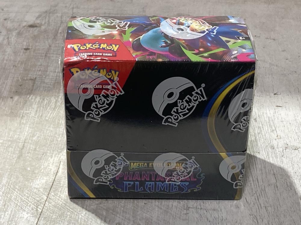 Lot 1056  
            Chesterfield SR44 - Parcel Delivery Only 

                
POKEMON MEGA EVOLUTION PHANTASMAL FLAMES ELITE TRAINER BOX (LOCATION: D8)
