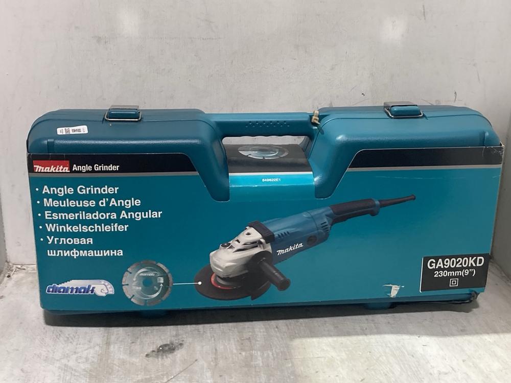 Lot 1080  
            Chesterfield SR44 - Parcel Delivery Only 

                
MAKITA 9" CORDED ANGLE GRINDER MODEL : GA9020KD (LOCATION: D8)