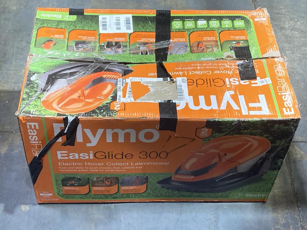 Lot 1087  
            Chesterfield SR44 - Parcel Delivery Only 

                
FLYMO EASI GLIDE 300 ELECTRIC HOVER COLLECTION LAWN MOWER (LOCATION: D8)