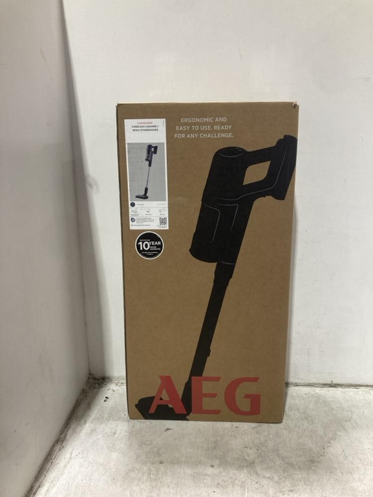 Lot 1099  
            Chesterfield SR44 - Parcel Delivery Only 

                
AEG CLEAN 6000 CORDLESS CLEANER (LOCATION: C1)