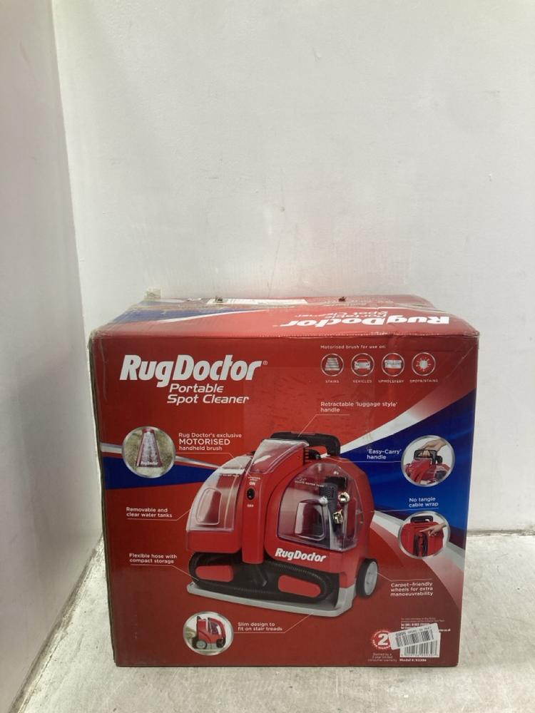 Lot 1106  
            Chesterfield SR44 - Parcel Delivery Only 

                
RUG DOCTOR PORTABLE SPOT CLEANER (LOCATION: C1)