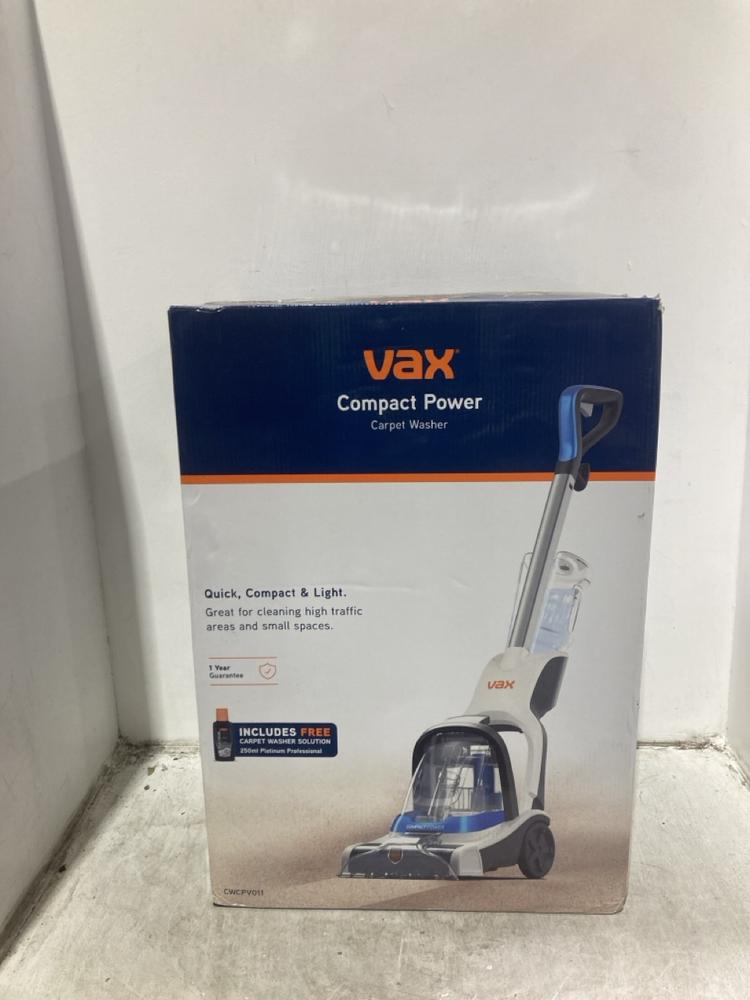 Lot 1107  
            Chesterfield SR44 - Parcel Delivery Only 

                
VAX COMPACT POWER CARPET WASHER (LOCATION: C1)