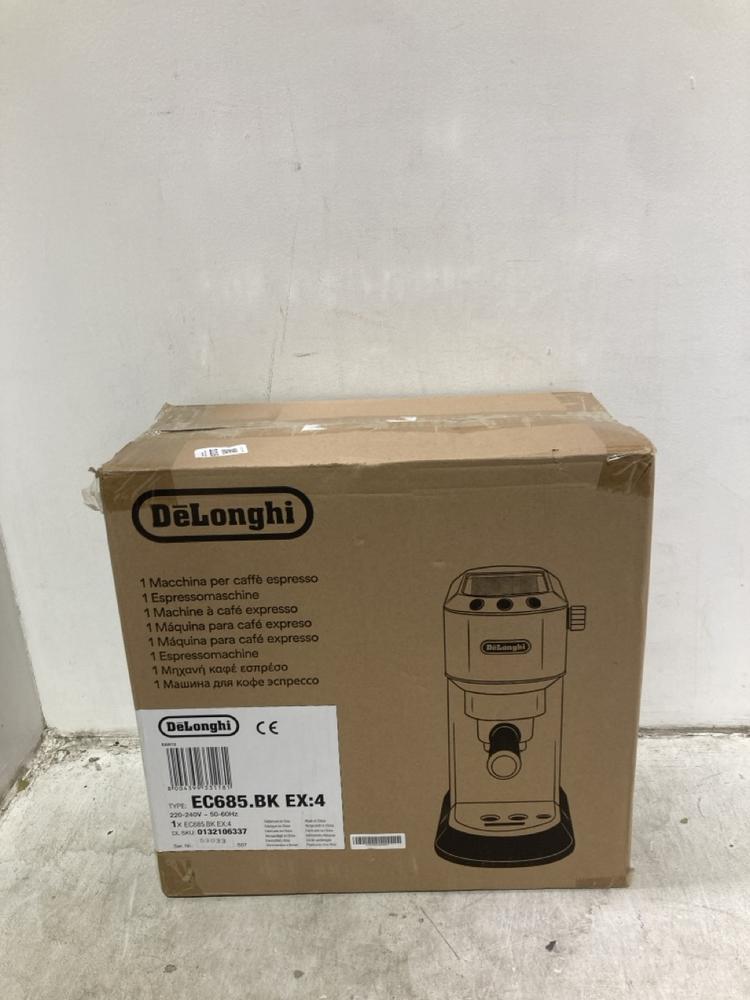 Lot 1116  
            Chesterfield SR44 - Parcel Delivery Only 

                
DELONGHI ESPRESSO MACHINE (LOCATION: C1)