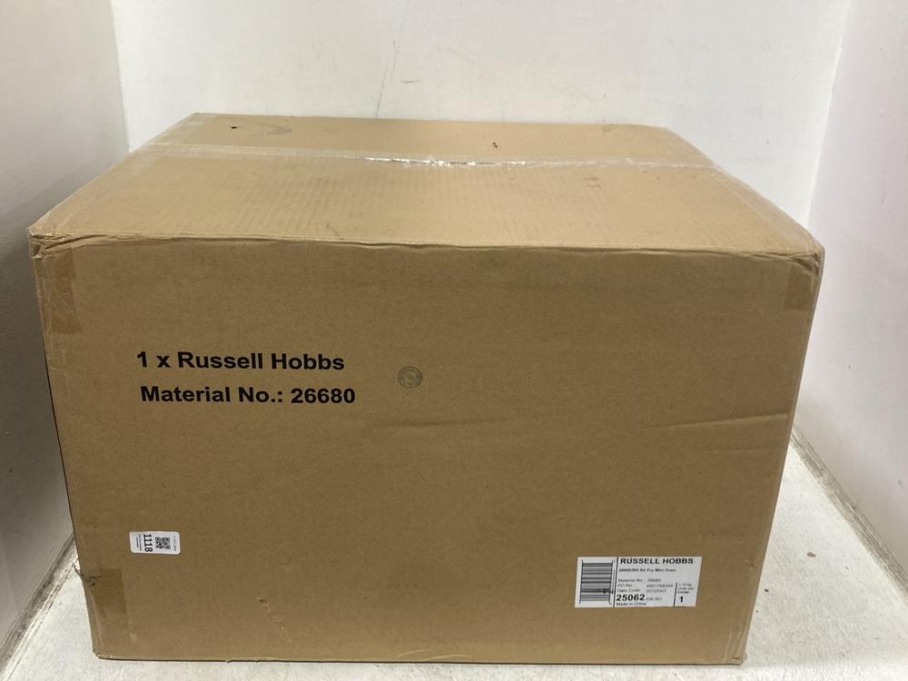 Lot 1118  
            Chesterfield SR44 - Parcel Delivery Only 

                
RUSSELL HOBBS AIR FRYER MINI OVEN 20L (LOCATION: C1)