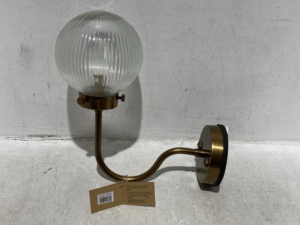Lot 116  
            Chesterfield SR44 - Parcel Delivery Only 

                
NKUKU KONNIE BATHROOM WALL LIGHT - CLEAR - ONE SIZE - ITEM NO. KL2501 - ORIGINAL ...