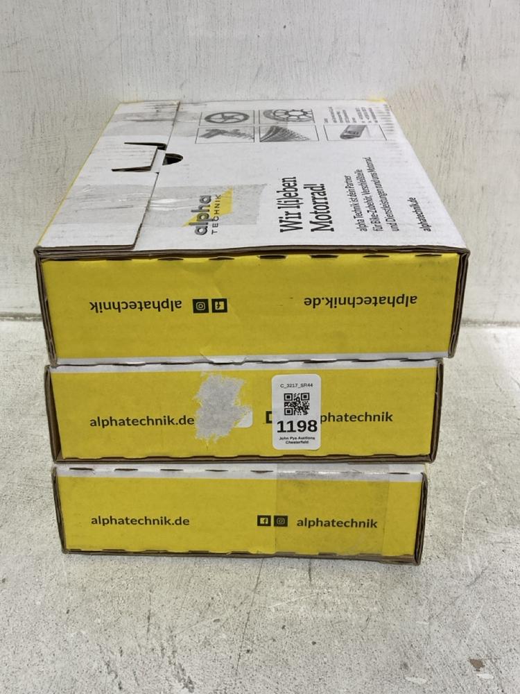Lot 1198  
            Chesterfield SR44 - Parcel Delivery Only 

                
3 X ALPHA TECHNIK MALAGUTI PHANTOM F12 50CC LC DD 2004 - 2007 RESTRICTOR KITS (LO...
