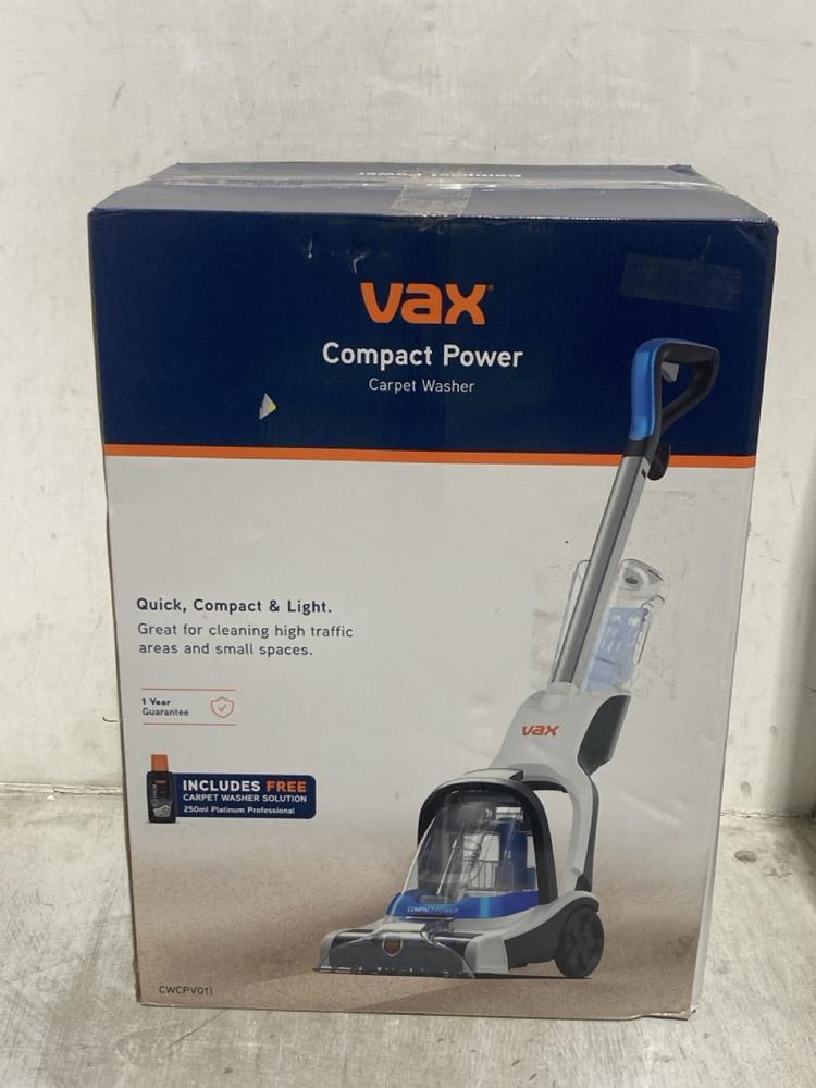 Lot 1216  
            Chesterfield SR44 - Parcel Delivery Only 

                
VAX COMPACT POWER CARPET WASHER (LOCATION: C6)
