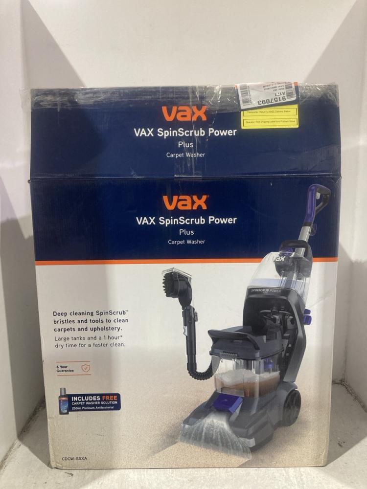 Lot 1235  
            Chesterfield SR44 - Parcel Delivery Only 

                
VAX SPINSCRUB POWER VACUUM CLEANER (LOCATION: C7)