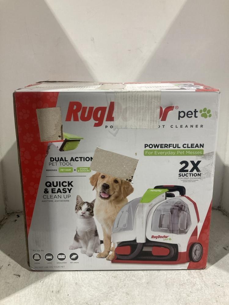 Lot 1238  
            Chesterfield SR44 - Parcel Delivery Only 

                
RUG DOCTOR PET PORTABLE SPOT CLEANER (LOCATION: C7)
