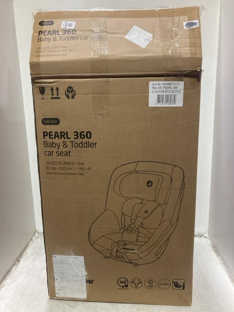 Lot 1260  
            Chesterfield SR44 - Parcel Delivery Only 

                
MAXI COSI PEARL 360 BABY AND TODDLER CAR SEAT (LOCATION: C8)