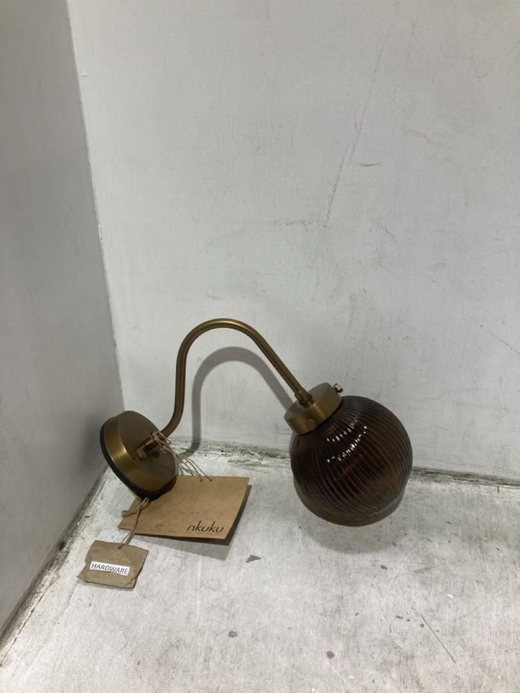 Lot 1275  
            Chesterfield SR44 - Parcel Delivery Only 

                
NKUKU KONNIE BATHROOM WALL LIGHT - AMBER - ITEM NO. KL4001 - ORIGINAL RRP £120 (L...