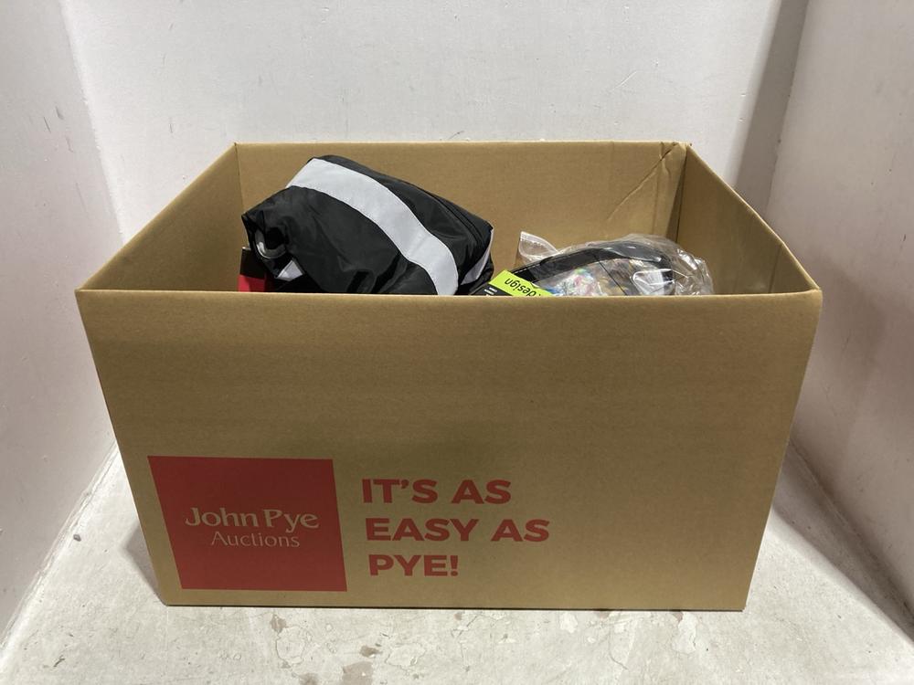 Lot 1322  
            Chesterfield SR44 - Parcel Delivery Only 

                
BOX OF ASSORTED ITEMS TO INCLUDE FUR & BONE DOG TOY (LOCATION: B1)