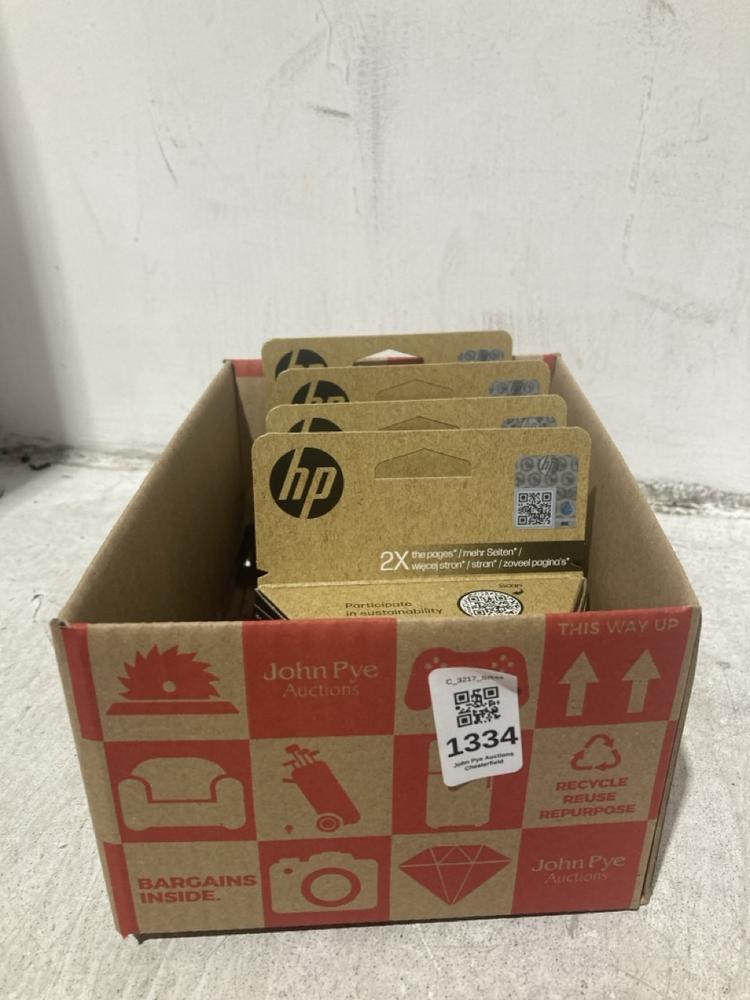 Lot 1334  
            Chesterfield SR44 - Parcel Delivery Only 

                
BOX OF 4 X HP 308E EVEOMORE BLACK INK CARTRIDGE (LOCATION: B2)