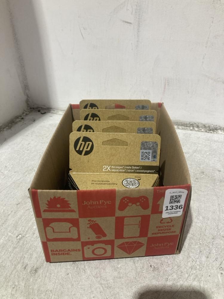 Lot 1336  
            Chesterfield SR44 - Parcel Delivery Only 

                
BOX OF 4 X HP 308E EVEOMORE BLACK INK CARTRIDGE (LOCATION: B2)