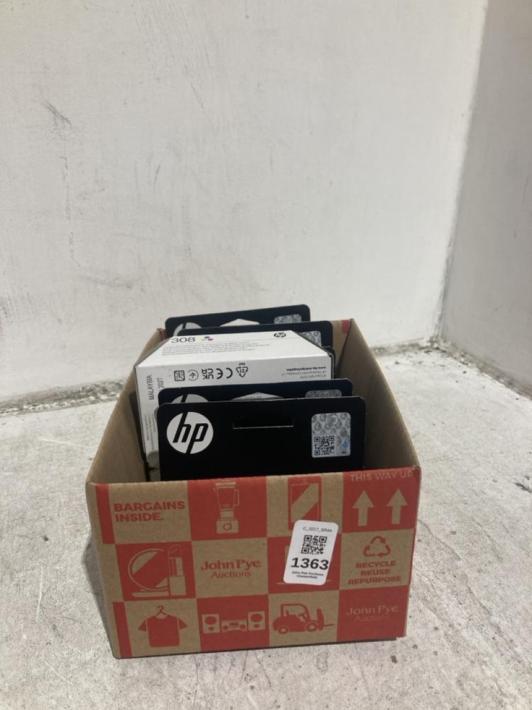 Lot 1363  
            Chesterfield SR44 - Parcel Delivery Only 

                
BOX OF 6 X HP 308 PRINTER INK REPLACEMENT CARTRIDGES (LOCATION: B2)