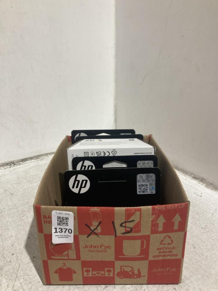Lot 1370  
            Chesterfield SR44 - Parcel Delivery Only 

                
BOX OF 6 X HP 308 PRINTER INK REPLACEMENT CARTRIDGES (LOCATION: B2)