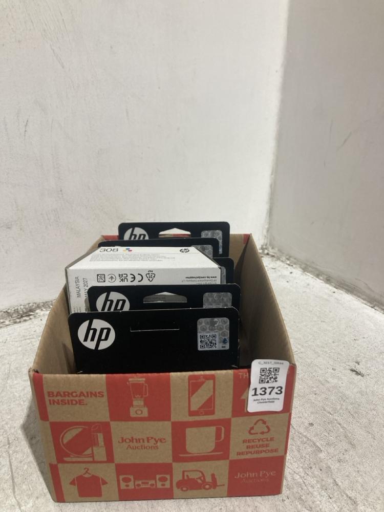 Lot 1373  
            Chesterfield SR44 - Parcel Delivery Only 

                
BOX OF 6 X HP 308 PRINTER INK REPLACEMENT CARTRIDGES (LOCATION: B2)