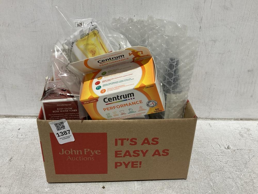 Lot 1387  
            Chesterfield SR44 - Parcel Delivery Only 

                
BOX OF ASSORTED CENTRUM PERFORMANCE MINERAL FOOD SUPPLEMENT 02/26 (LOCATION: B3)