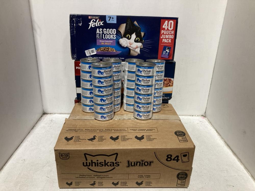 Lot 1396  
            Chesterfield SR44 - Parcel Delivery Only 

                
QTY OF ASSORTED CAT FOOD TO INCLUDE WHISKAS CAT FOOD BBE 12/09/2027 (LOCATION: B3)