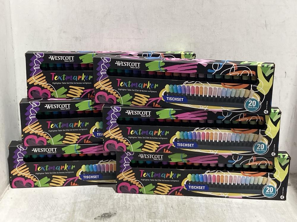 Lot 1418  
            Chesterfield SR44 - Parcel Delivery Only 

                
BOX OF WESTCOTT HIGHLIGHTER PACKS (LOCATION: B4)