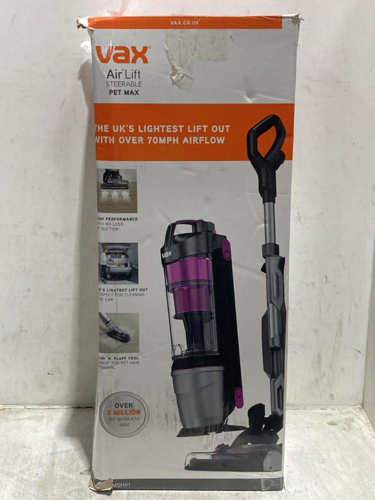 Lot 1433  
            Chesterfield SR44 - Parcel Delivery Only 

                
VAX AIRLIFT STEERABLE PET MAX VACUUM CLEANER ORIGINAL RRP £185 (LOCATION: B5)