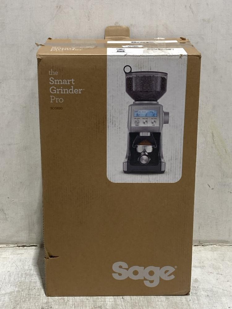 Lot 1435  
            Chesterfield SR44 - Parcel Delivery Only 

                
SAGE THE SMART GRINDER PRO COFFEE MACHINE (LOCATION: B5)