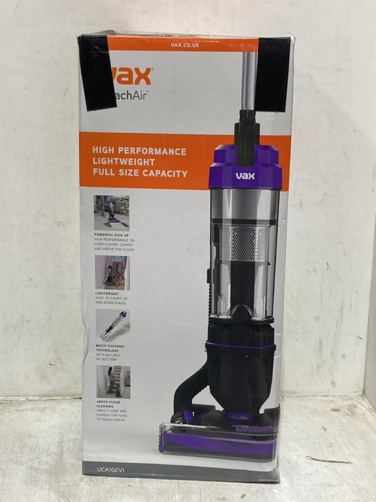 Lot 1478  
            Chesterfield SR44 - Parcel Delivery Only 

                
VAX MACH AIR VACUUM CLEANER (LOCATION: B6)