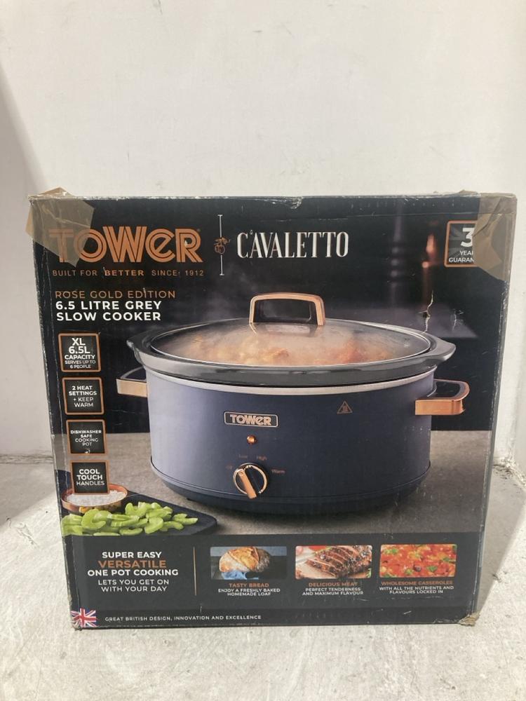 Lot 1499  
            Chesterfield SR44 - Parcel Delivery Only 

                
TOWER CAVALETTO 6.5L GREY SLOW COOKER (LOCATION: B5)