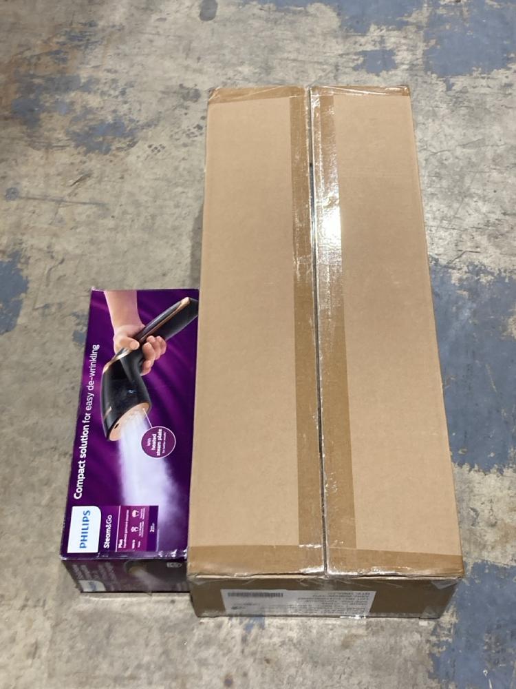 Lot 1525  
            Chesterfield SR44 - Parcel Delivery Only 

                
2 IN 1 CORDLESS VACUUM CLEANER TO INCLUDE PHILIPS STEAM AND GO CLOTHES STEAMER (L...