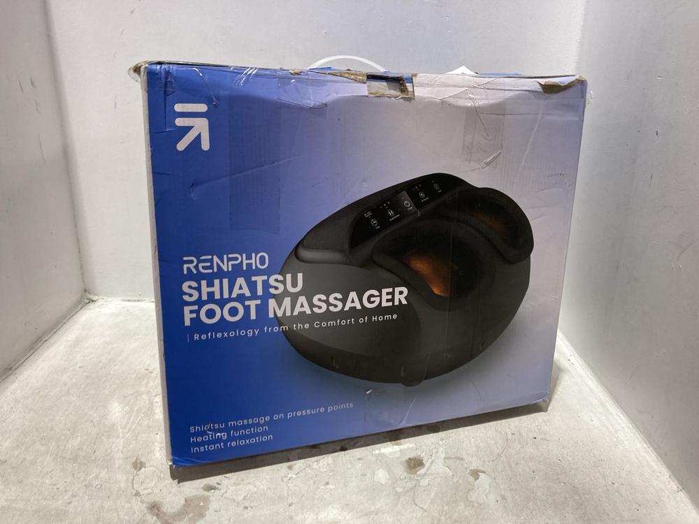 Lot 1539  
            Chesterfield SR44 - Parcel Delivery Only 

                
RENPHO SHIATSU FOOT MASSAGER IN BLACK (LOCATION: B8)