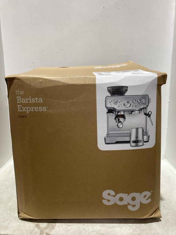 Lot 1540  
            Chesterfield SR44 - Parcel Delivery Only 

                
SAGE THE BARISTA EXPRESS COFFEE MACHINE IN SILVER (LOCATION: B8)