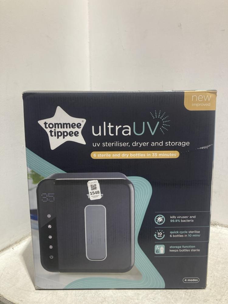 Lot 1548  
            Chesterfield SR44 - Parcel Delivery Only 

                
TOMMEE TIPPEE ULTRA UV UV STERILISER, DRYER AND STORAGE (LOCATION: B1)