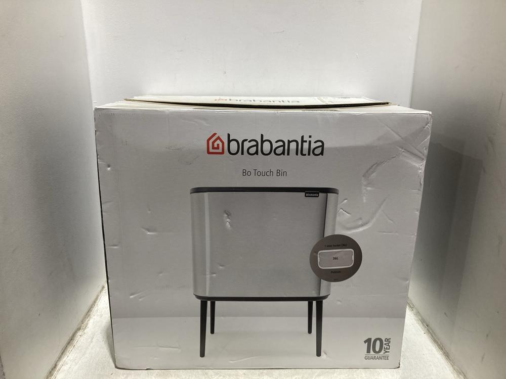 Lot 196  
            Chesterfield SR44 - Parcel Delivery Only 

                
BRABANTIA BO TOUCH BIN 36L IN STAINLESS STEEL (LOCATION: A9)