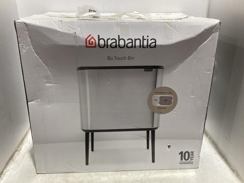Lot 197  
            Chesterfield SR44 - Parcel Delivery Only 

                
BRABANTIA BO TOUCH BIN 36L IN STAINLESS STEEL (LOCATION: A9)