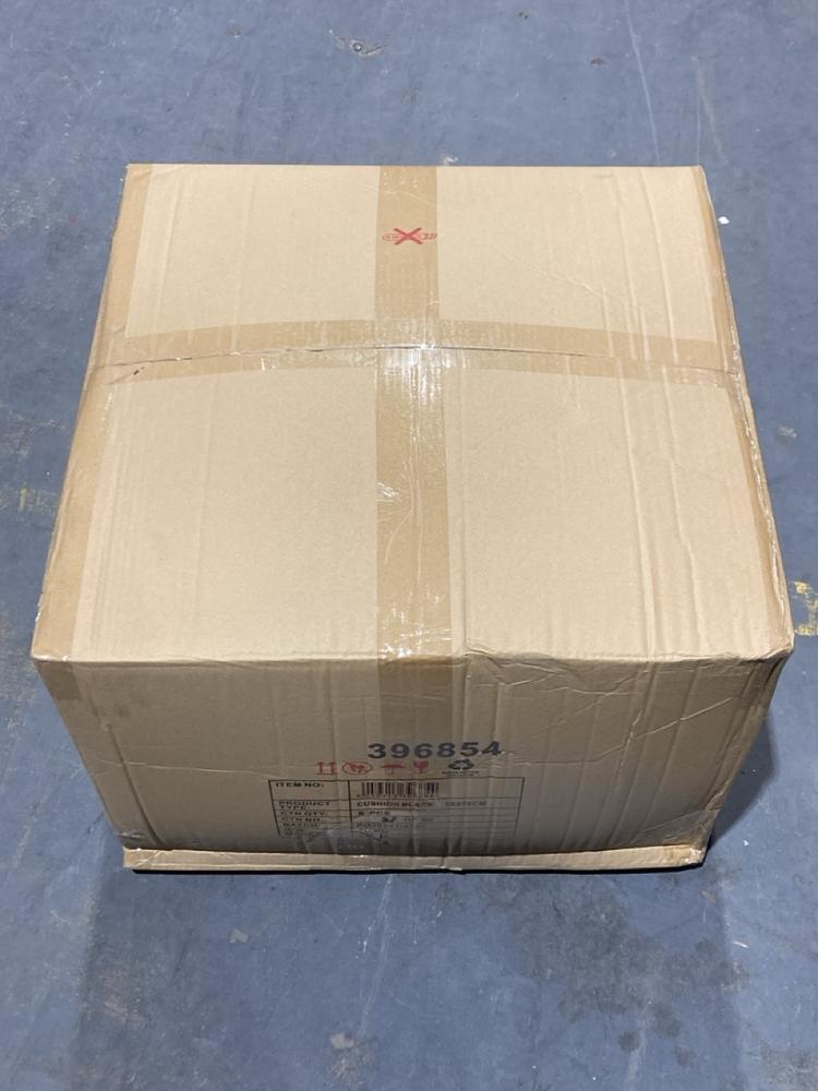 Lot 204  
            Chesterfield SR44 - Parcel Delivery Only 

                
6 X METO VELVET OXFORD CUSHION BLACK 580X580MM - ITEM NO. 396854 - ORIGINAL TOTAL...