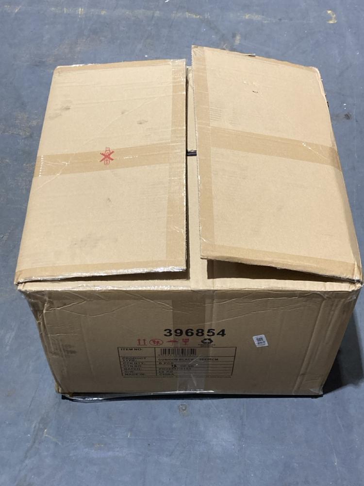 Lot 207  
            Chesterfield SR44 - Parcel Delivery Only 

                
6 X METO VELVET OXFORD CUSHION BLACK 580X580MM - ITEM NO. 396854 - ORIGINAL TOTAL...