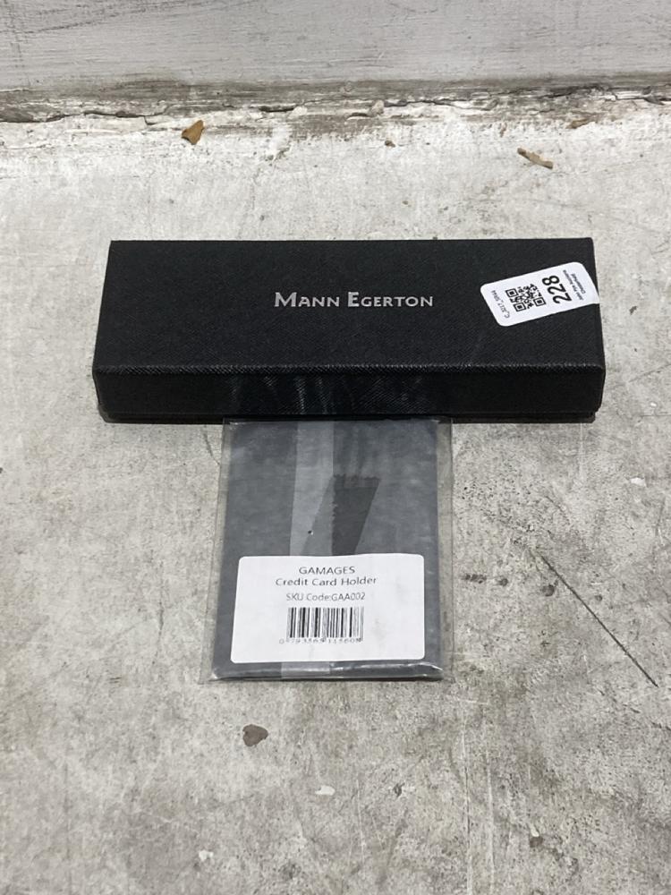 Lot 228  
            Chesterfield SR44 - Parcel Delivery Only 

                
MANN EGERTON PEN TO INCLUDE GAMAGES CREDIT CARD HOLDER (LOCATION: B1)