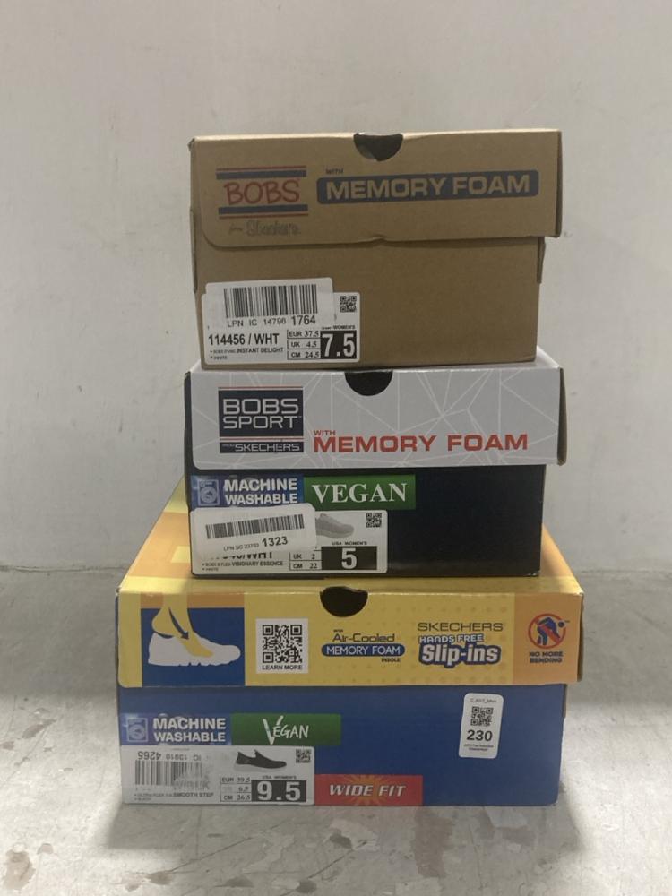 Lot 230  
            Chesterfield SR44 - Parcel Delivery Only 

                
3 X ASSORTED SHOES TO INCLUDE SKECHERS SLIP-ONS SIZE 6.5 (LOCATION: F1)