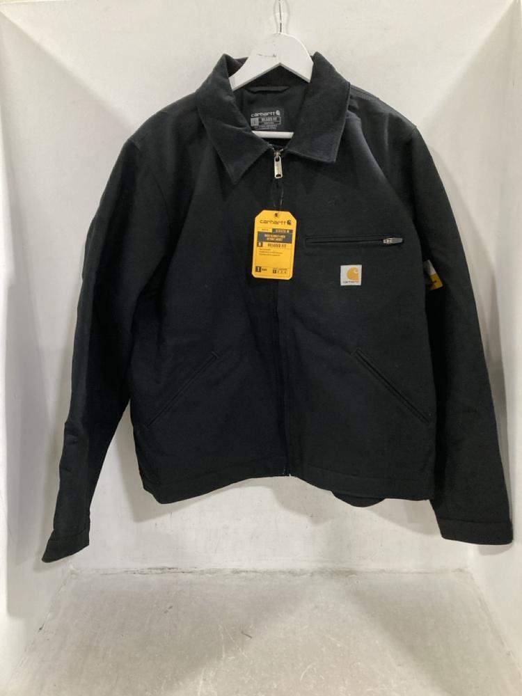 Lot 319  
            Chesterfield SR44 - Parcel Delivery Only 

                
CARHARTT DUCK BLANKET-LINED DETROIT JACKET IN BLACK SIZE L (LOCATION: F2)