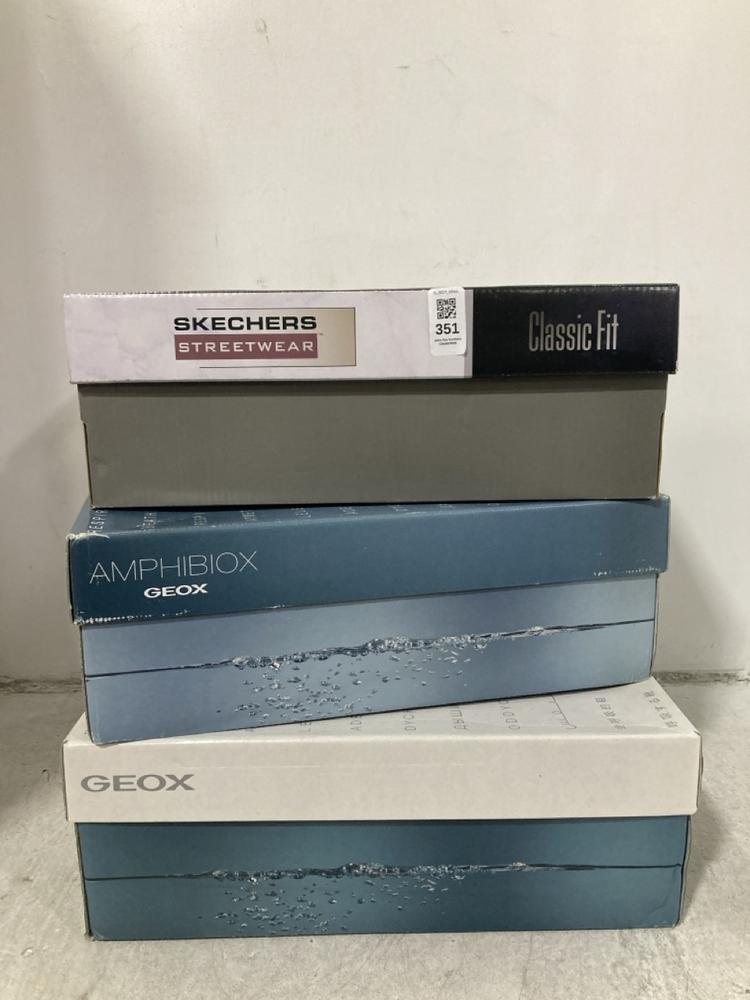 Lot 351  
            Chesterfield SR44 - Parcel Delivery Only 

                
3 X ASSORTED SHOES TO INCLUDE SKECHERS CLASSIC FIT EZRA IN BROWN SIZE 13 (LOCATIO...