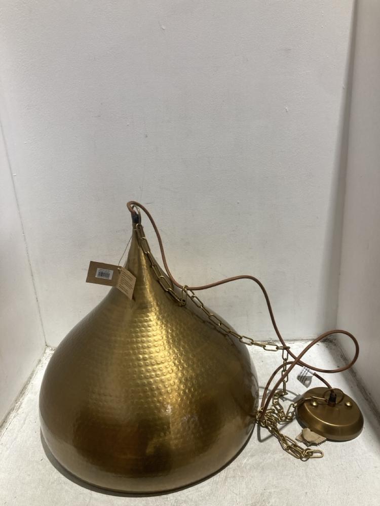 Lot 36  
            Chesterfield SR44 - Parcel Delivery Only 

                
NKUKU QUINN STATEMENT HAMMERED METAL PENDANT - ANTIQUE BRASS - LARGE - ITEM NO. Q...