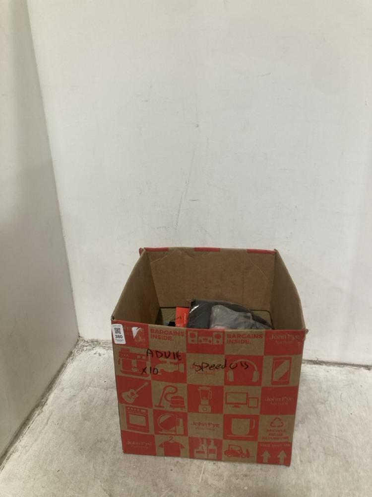 Lot 380  
            Chesterfield SR44 - Parcel Delivery Only 

                
BOX OF ASSORTED ADULT SPEEDOS TO INCLUDE SPEEDO LUNALUSTRE ONE PIECE IN BLACK SIZ...